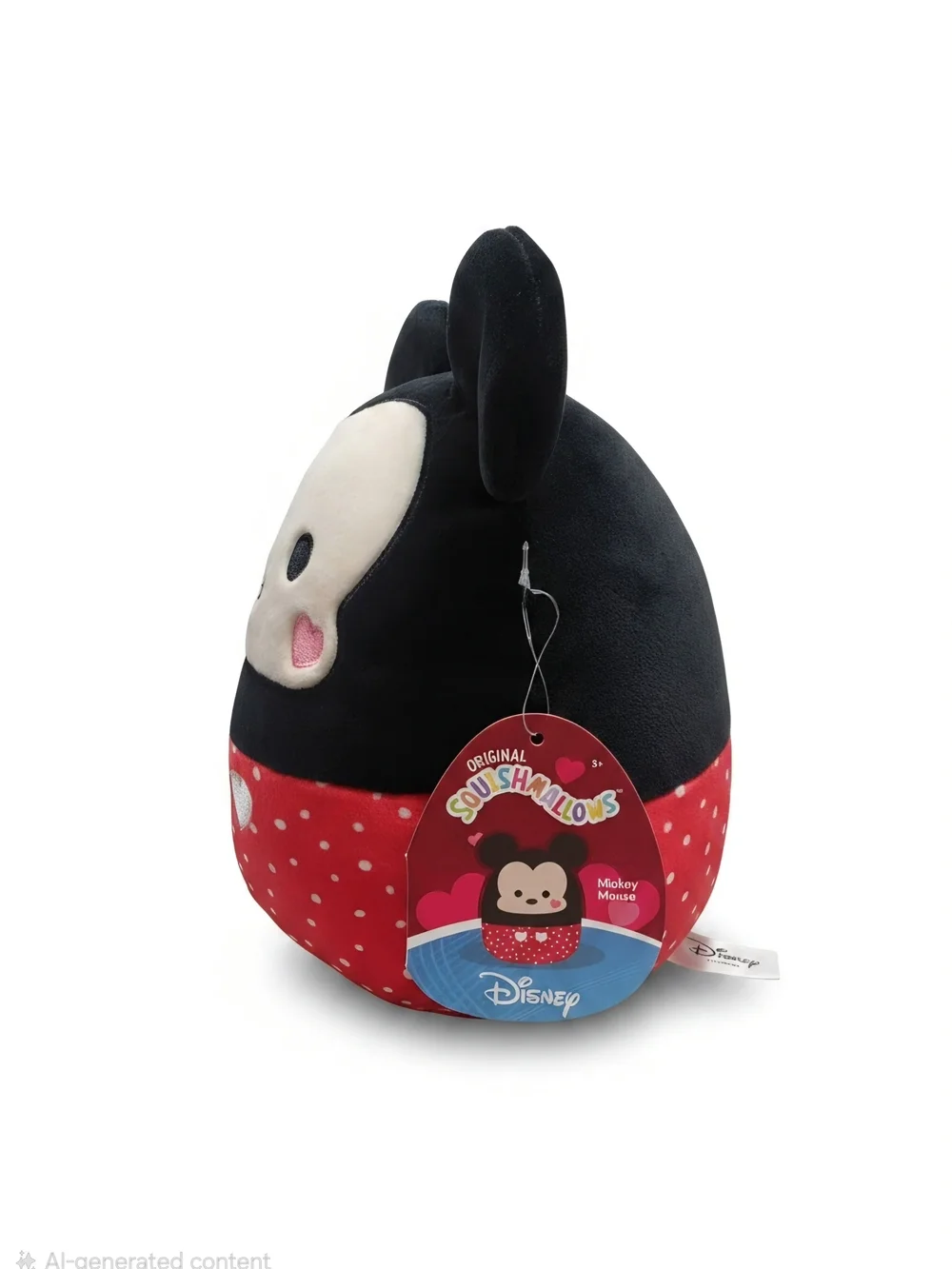 8' NWT Disney Mickey Plush Kids Accessory - Black, Red & Pink Squishmallow